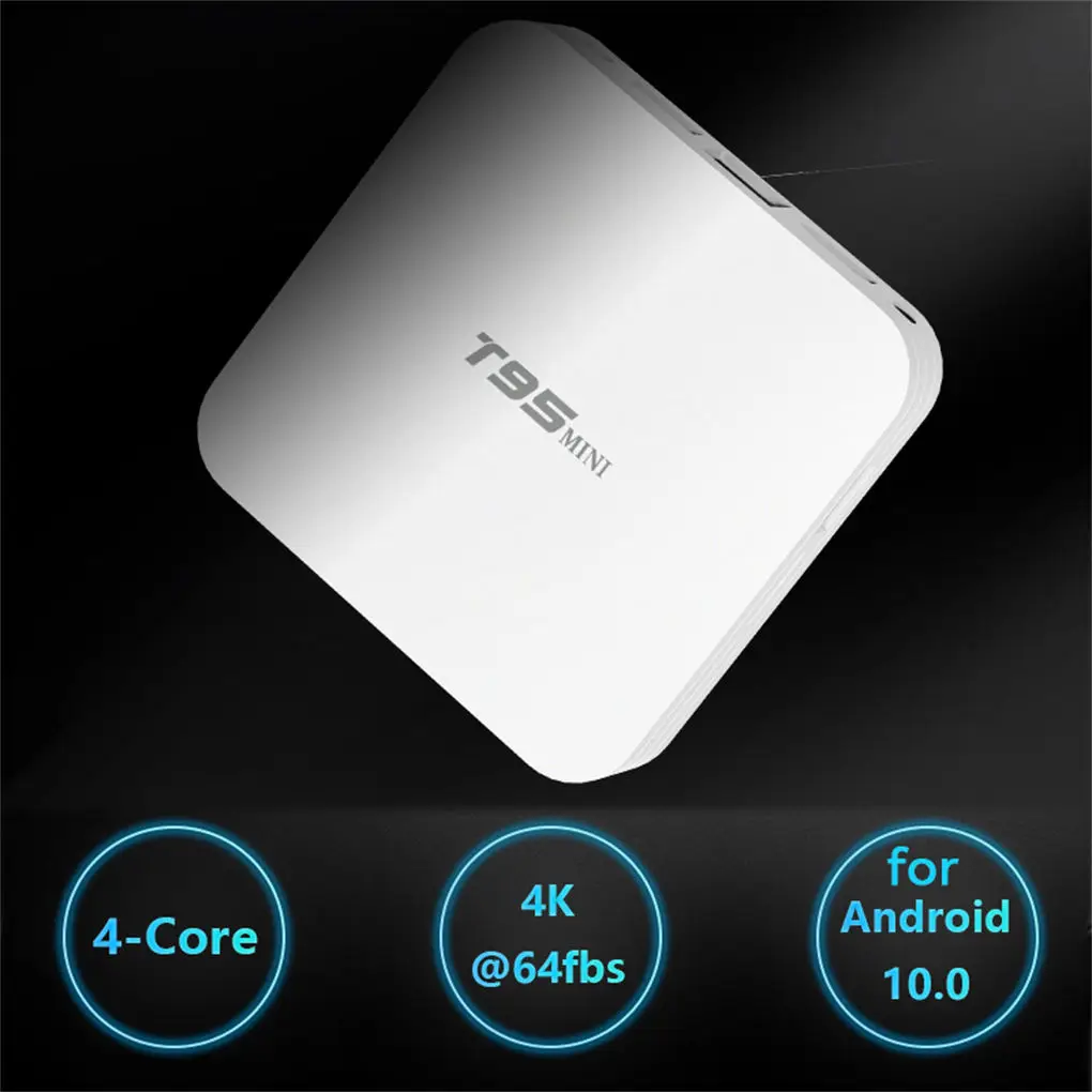 

TV Box WiFi 2.4G USB 2.0 Wireless 1G＋8G Media Player T95mini 1080P Internet Top Box Replacement for Android 10.0