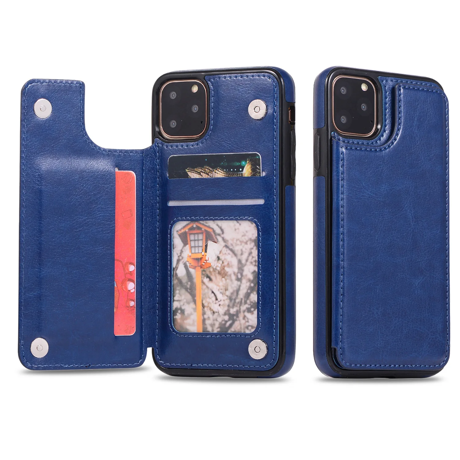 

Leather Retro Card Holder Flip Cover for iPhone 11 12 13 14 Pro Max Mini Wallet Case XR X XS Max 8 7 6S 6 Plus 5S SE 2022 2020