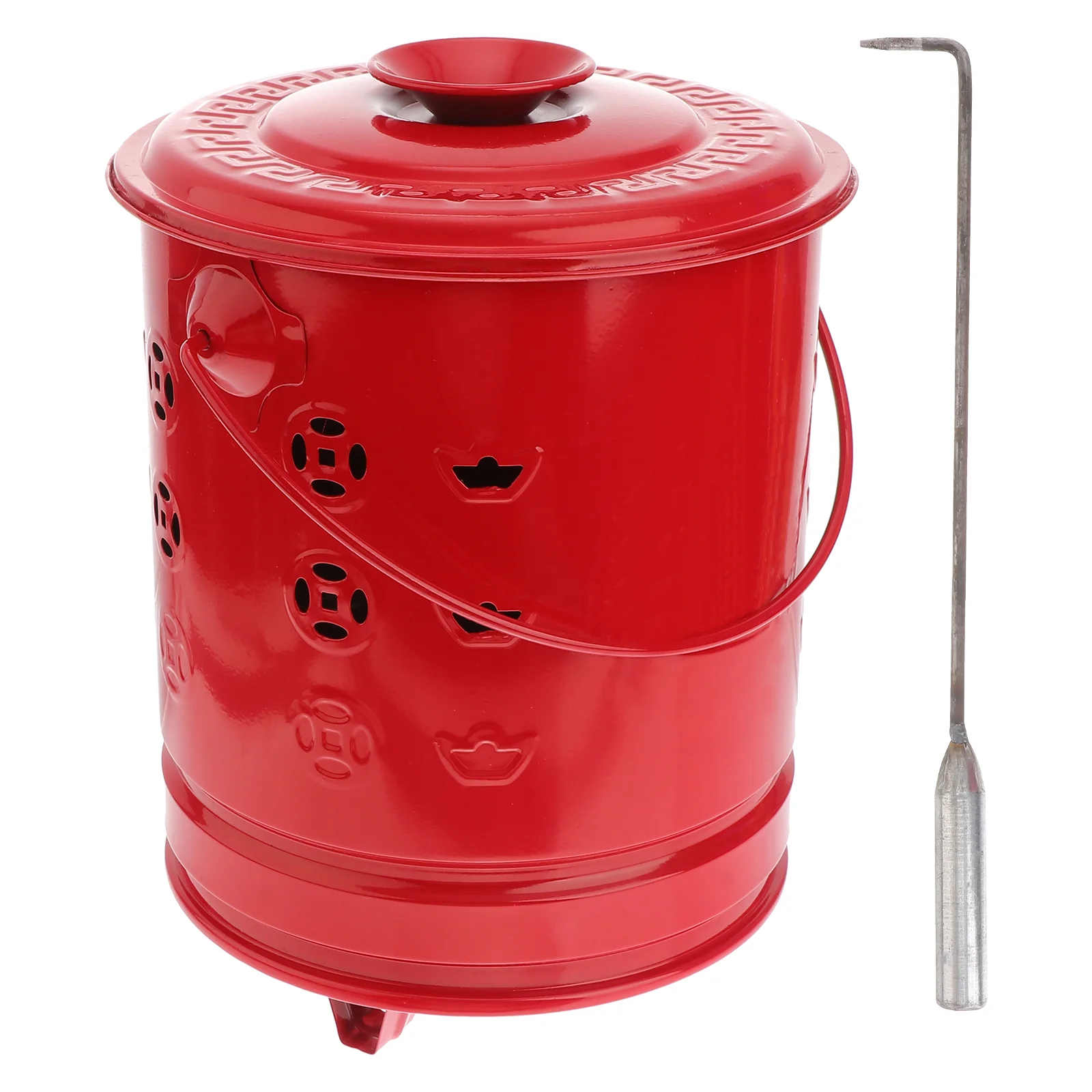 

Fire Incineratorburn Pit Burning Bucket Garden Paper Money Can Bowl Metal Bin Steel Fireplace Stainless Outdoor Bonfire Ash Cage