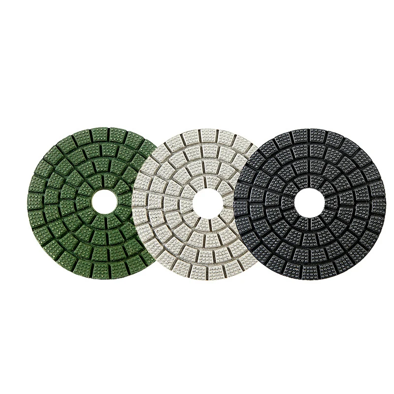 3 Pieces 4 Inch 100mm Buff Wet Grinding Pad Disc Of Buffing Durable Polishing Pad For Granite Marble Floor Stone Abrasive Tool