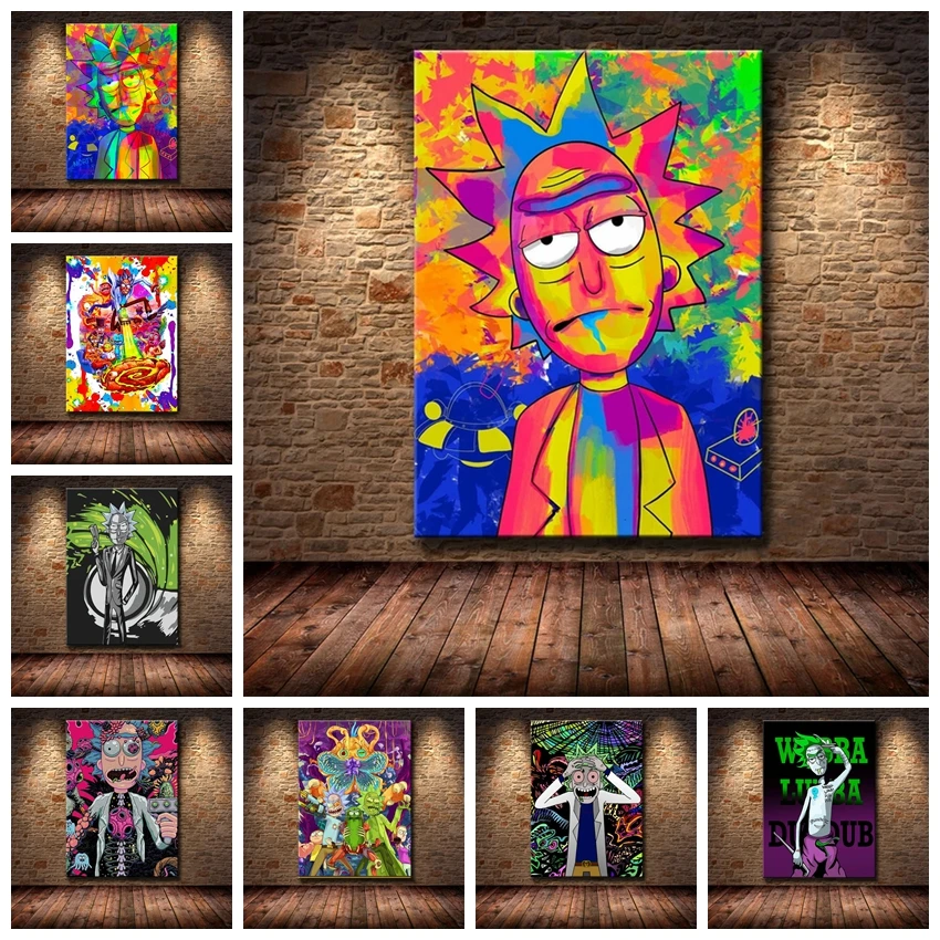 

Diamond Painting Adult Animation Rick 5D DIY Art Full Drill Cross Stitch Mosaic Rhinestones Picture Embroidery Gift For Children