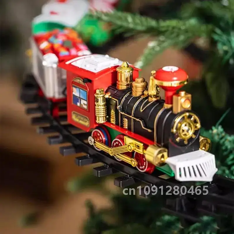 Электрический рождественский поезд набор игрушек детский электрический трек