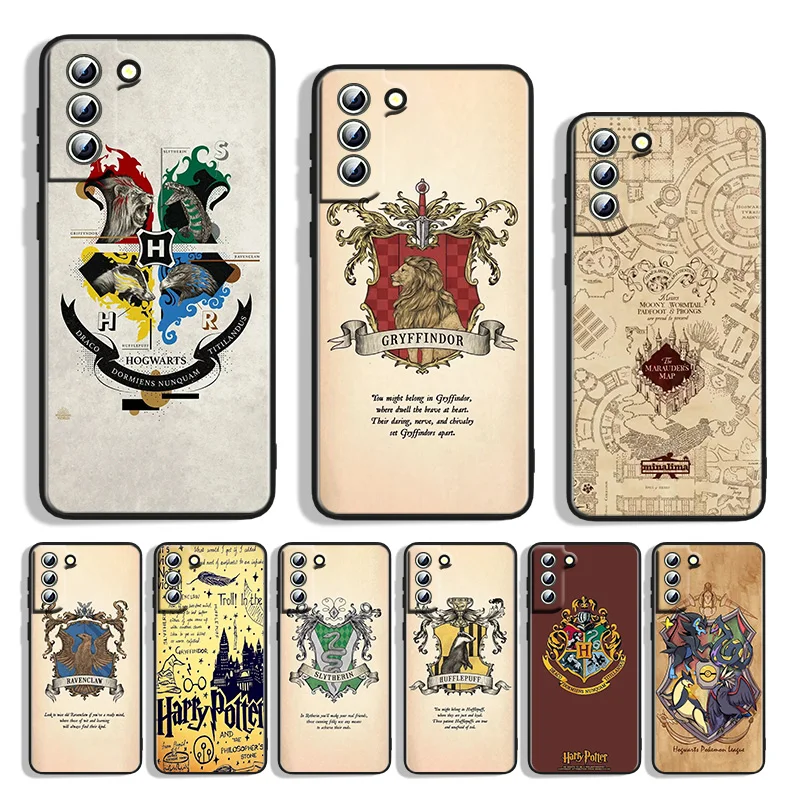 

Art Ring Potters Wand LOGO Phone Case For Samsung S22 S21 S20 FE S10e S10 S9 S8 Note 20 10 Ultra Plus Lite Black Cover