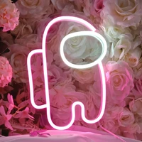 wholesale astronaut led neon sign wall hanging lamps for xmas shop window bedroom decor dimmable night lights usb powered