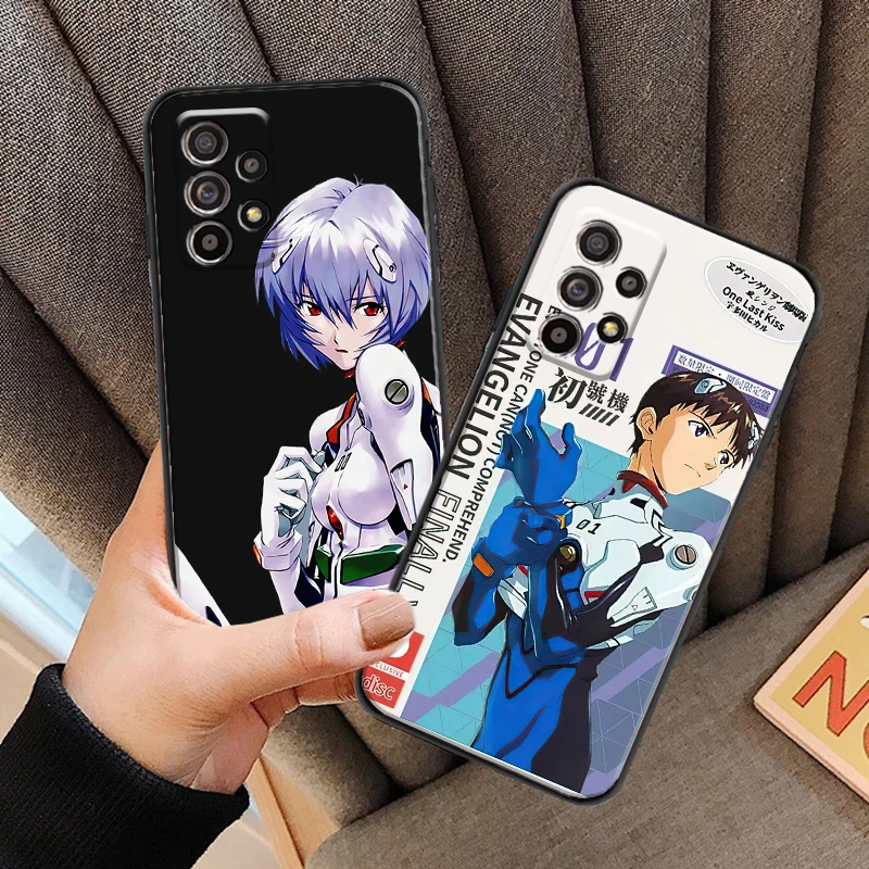 

Neon Genesis Evangelion EVA For Samsung A11 A21S A31 A32 A41 A51 A71 A52 A72 4G 5G Phone Case Carcasa Soft Coque Black Funda