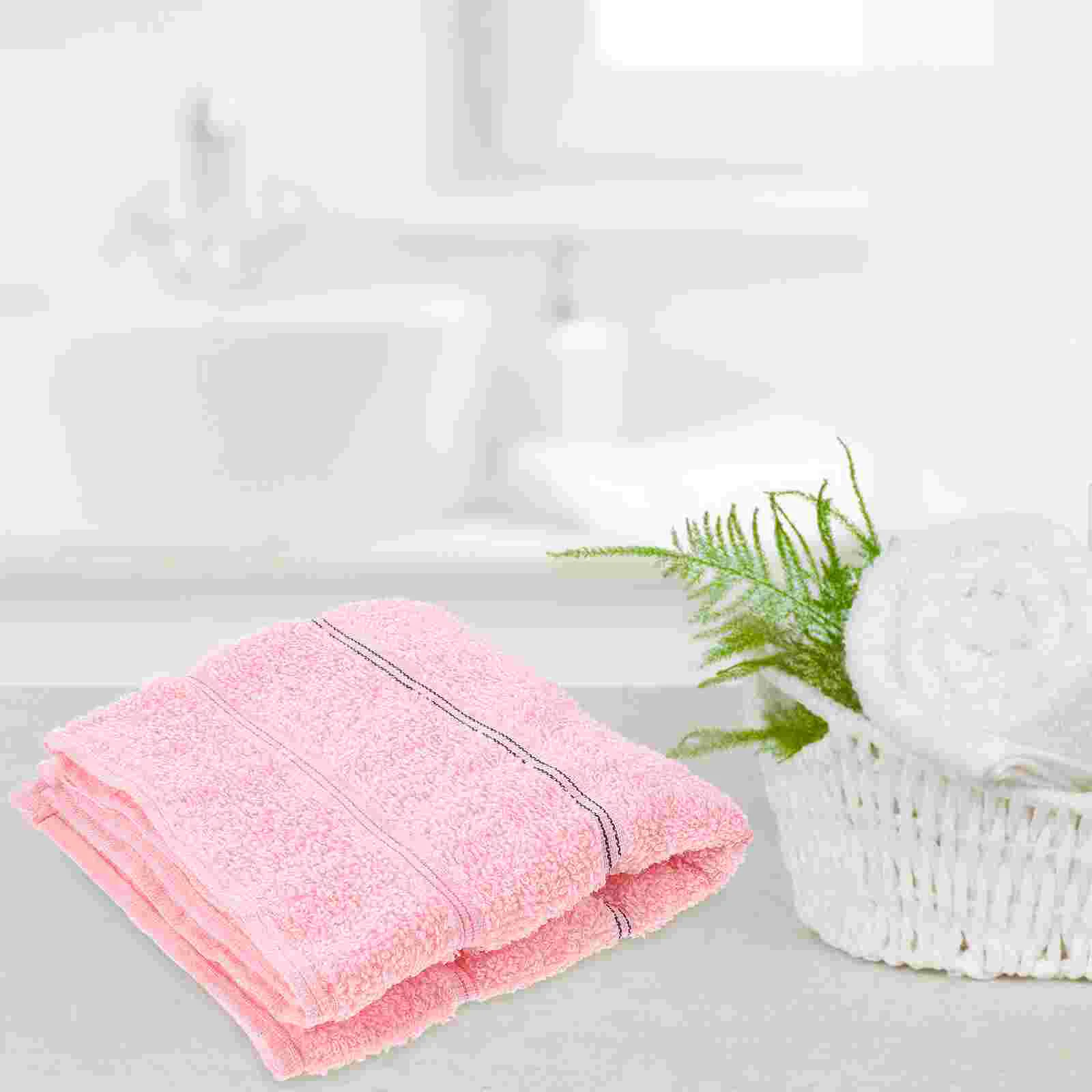 

4pcs Cotton Hand Towels Colorful Striped Absorbent Towels Quick Dry Washcloth for Household Bathroom Hotel Spa Camping Bath Gym