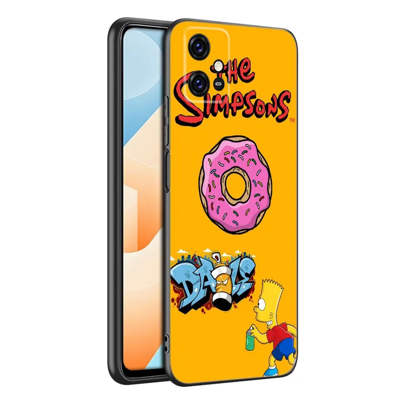 Cartoon Homers-S-Simpsons Black Phone Case For VIVO V27 V29 V30 Pro Y02 Y15 Y17 Y33 Y76 S Y27 Y55 Y78 5G Y16 Y21 Y22 Y35 Y36