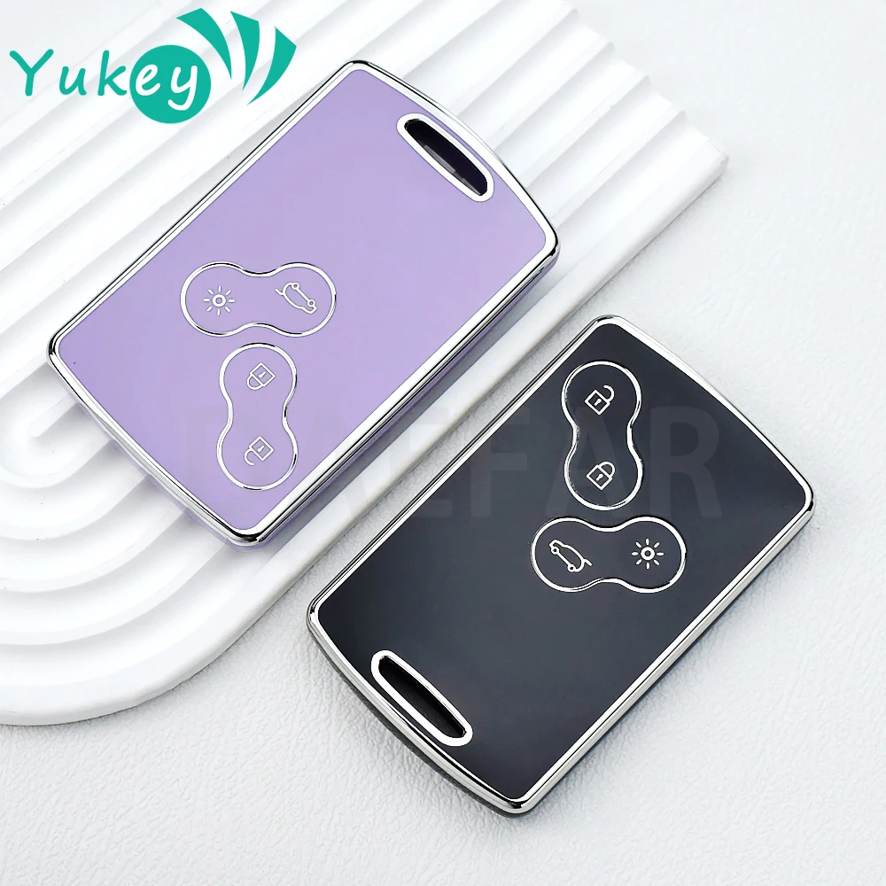 4-кнопочный чехол из ТПУ с дистанционным управлением для ключей Renault Clio Laguna Koleos