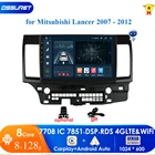 Автомагнитола 2DIN, 4G + Wi-Fi, Android 10,0, мультимедийный плеер для Mitsubishi Lancer 2007-2012, GPS-навигация, стереосистема CANBUS SWC