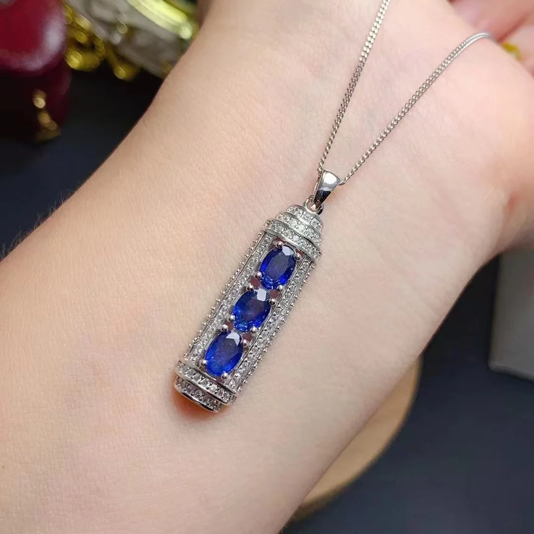 

Женское Ожерелье-подвеска с сапфиром FS, серебро 925 пробы, 4 Х6