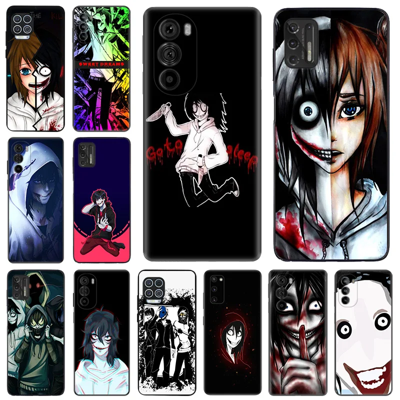 Чехол для телефона Motorola G50 G51 G30 G31 G60 G71 G22 G32 G52 G72 G73 G60S G53 G9 аниме Джефф убийца черный