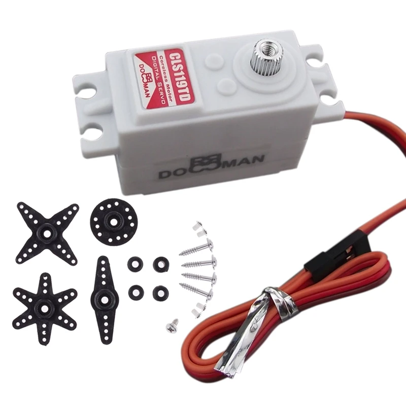 

DORCRCMAN DM-CLS119TD Metal Tooth 9Kg Steering Gear Hollow Cup 1/10 Car Digital Steering Gear Short Body Steering Gear