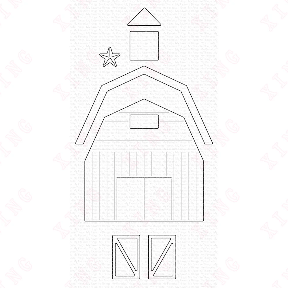 

New 2022 Scrapbook Decoration Embossing Template Diy Gift Card Handmade Craft Reusable Molds Barn Sweet Barn Metal Cutting Dies