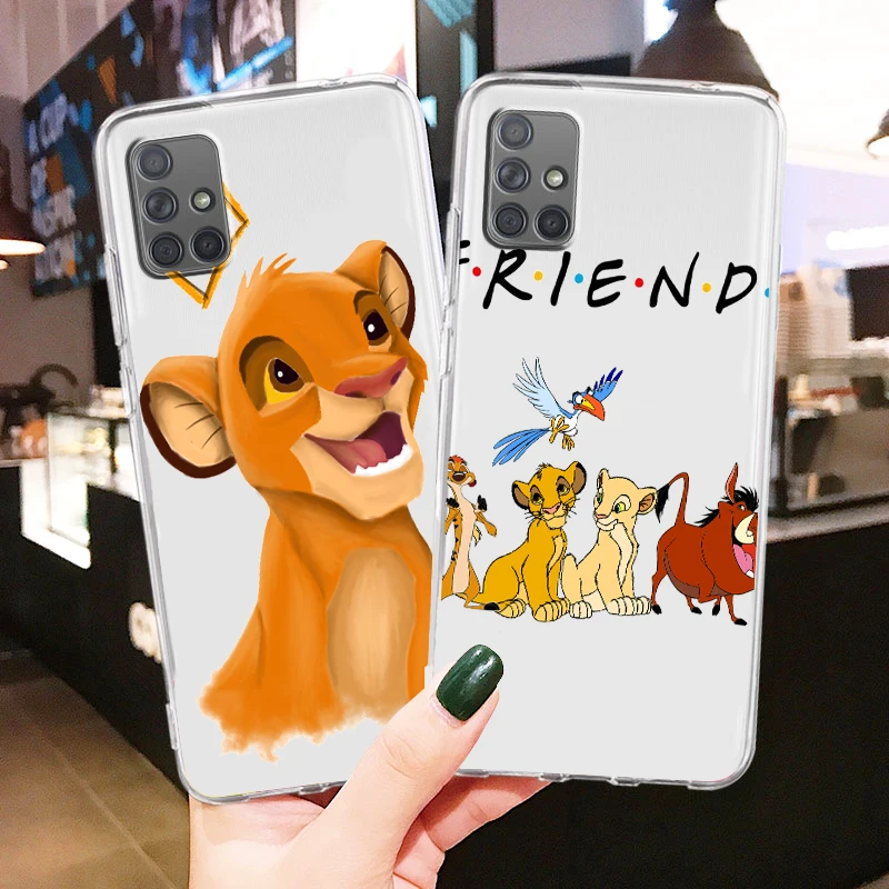 

Disney The Lion King Art Transparent Phone Case For Samsung A73 A72 A71 A53 A52 A51 A42 A33 A32 A23 A22 A21S A13 A12 A03 5G
