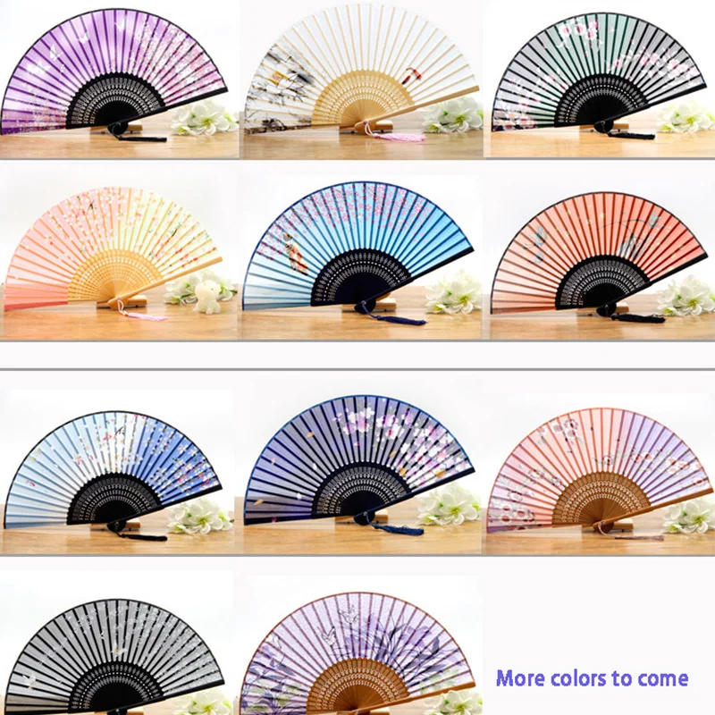 

Folding Fan Silk Retro Style Chinese Style Pattern Art Gifts Home Accessories Japanese Dance Hand Fan