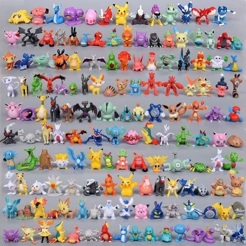 

24-144PCS Pokemon Figure Gift Box Pikachu Mini Model Action Figure Toys Genuine Psyduck Anime Figure Pokemon Toy Children Gift