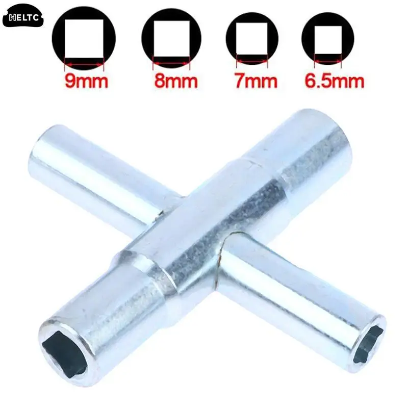 

4-in-1 Faucet Wrench Cross Faucet Wrench Multi-functional Water Utilities Key Stainless Square Wrench Tool