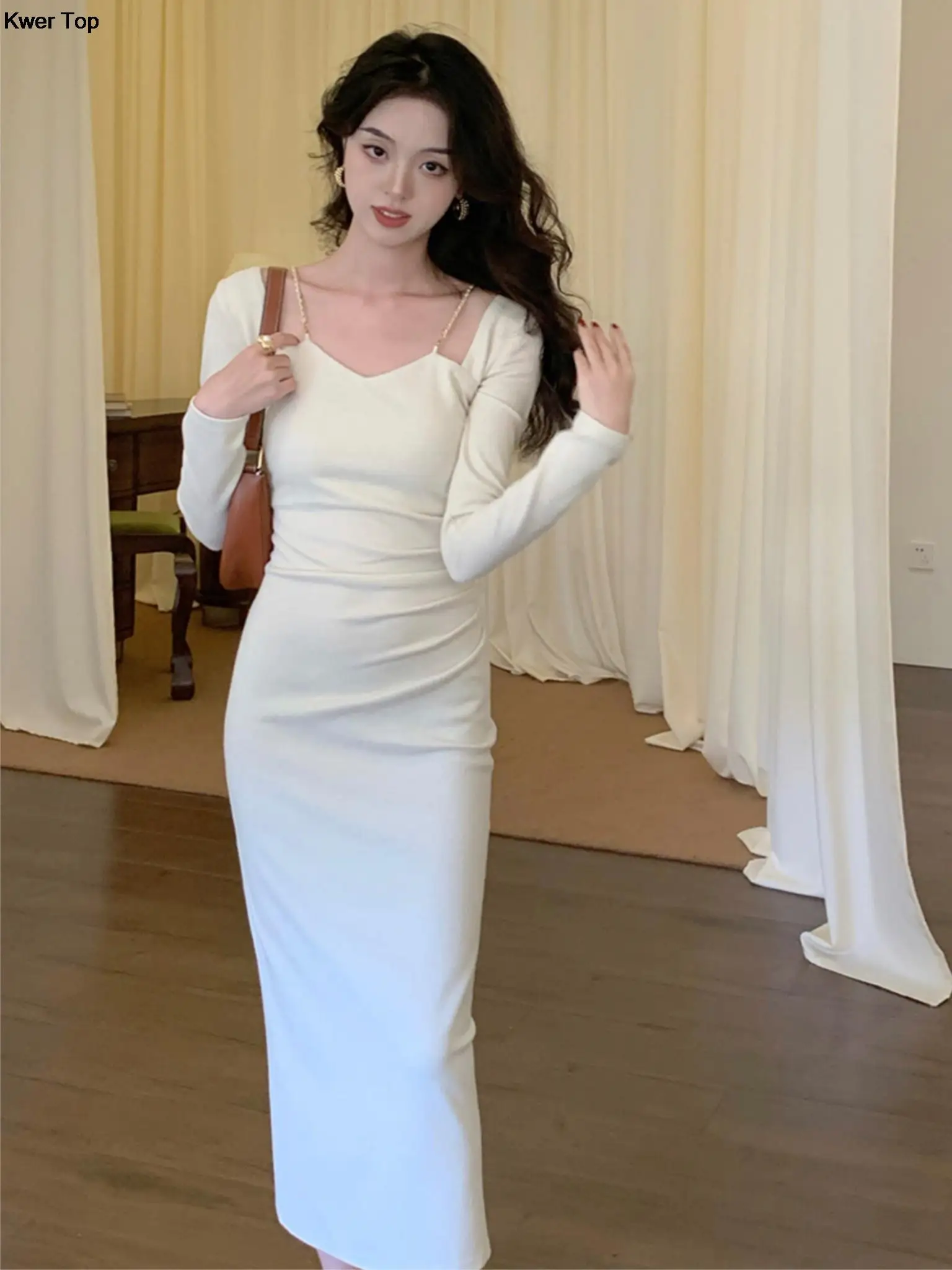 Женское облегающее вечернее платье элегантное модельное однотонное для свадьбы