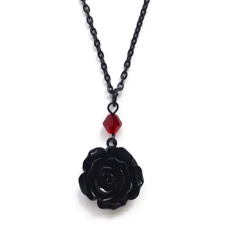 

Black Rose Gothic Necklace Victorian Witch Jewelry Gorgeous Lady's Fashion Accessories Romantic Valentine's Day Birthday Gift