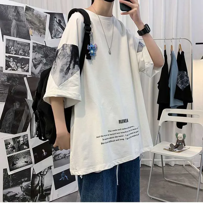 Модные повседневные футболки с круглым вырезом и коротким рукавом принтом