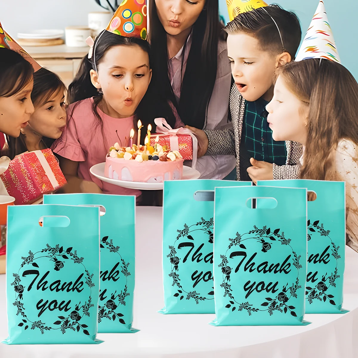 Синие подарочные пакеты Wayfun