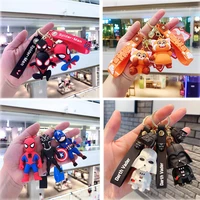 spider man anime figures darth vader keychain bag keyring charm accessories kids keychain pendant childrens toys birthday gifts