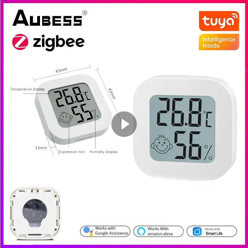 

Термометр Tuya Zigbee для умного дома, умный автоматический прибор для измерения температуры и влажности, с пультом дистанционного управления, р...