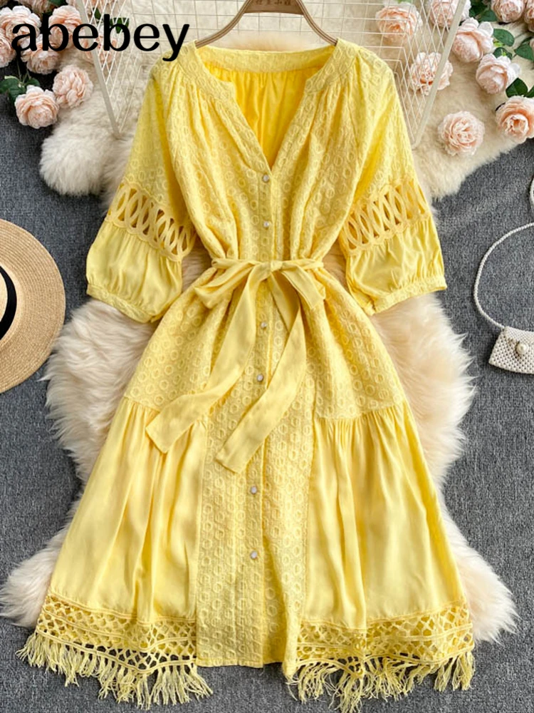 

White Female Fashion Clothing Elegant Dress Clothes Dresses for women 2022 Sexy Outfits Summer Midi Long Beach Sundress Robe