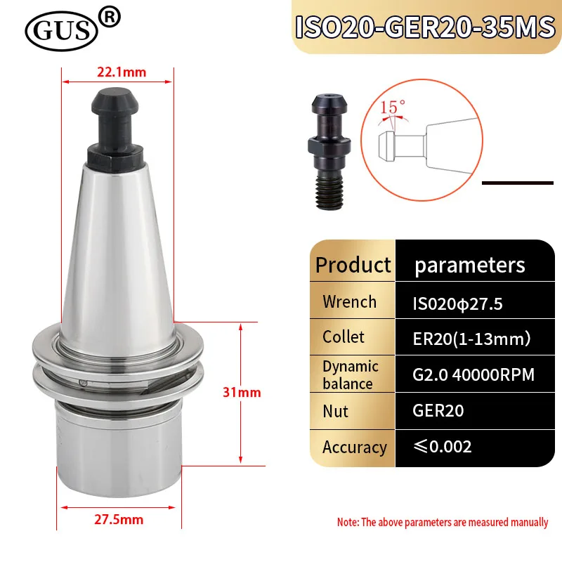 Держатель инструмента точный 0 002 мм ER16ER20 GER16GER20 35 мс