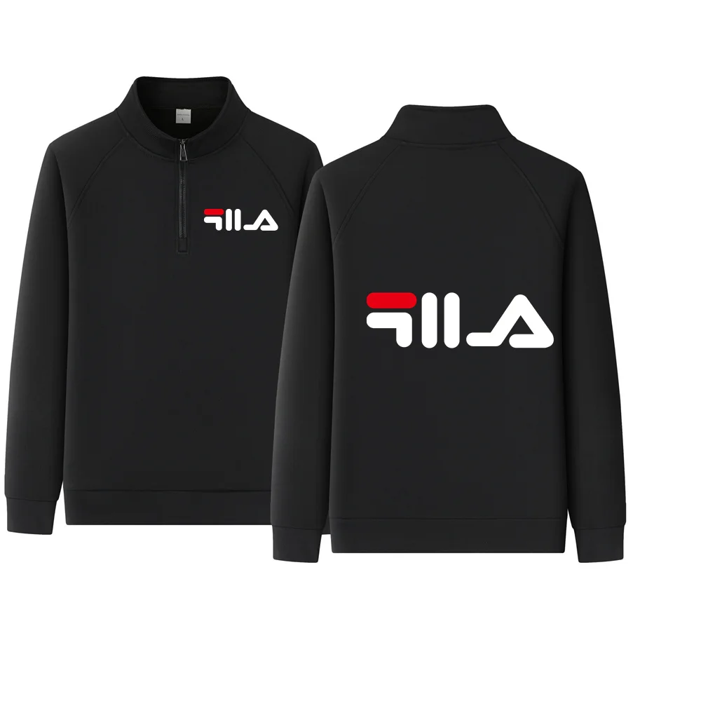 Мужские повседневные топы большого размера толстые брендовые пуловеры на молнии