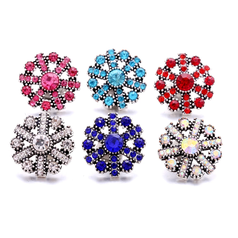 

Wholesale New Arrivals DIY Cufflinks Flower Gemelos Accessories Fit 18mm New In Bracelet Clasp Jewelry For Men And Women B521