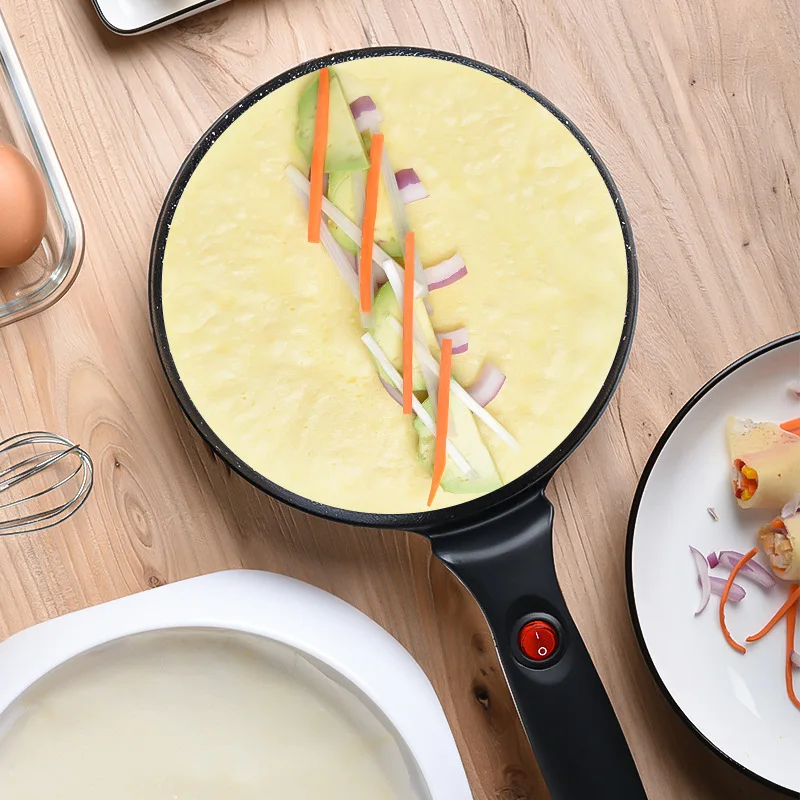 Electric Crepe Maker Breakfast Pizza Machine Pancake Baking Pan Cake Non-stick Griddle Chinese Spring Roll Cooking Tools EU |