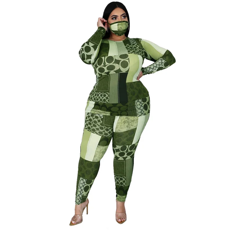 Plus Size New Clothing 2 Piece Set Tracksuit Stretch Top and Pants Outfits Jogger Sweatsuit Matching Suit Who 3xl 4xl 5xl 6xl