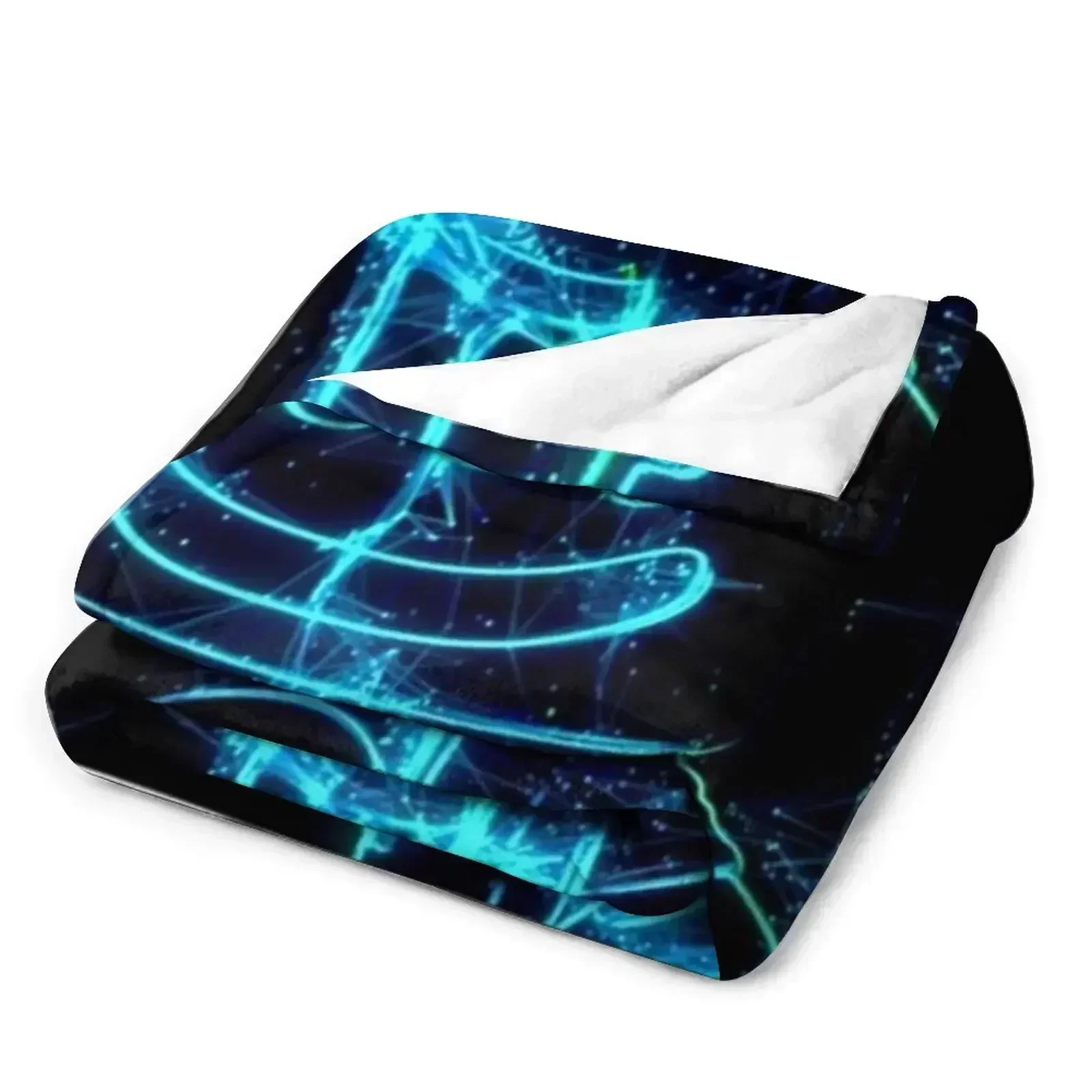 Фото Плед Marshmello Lighting Throw Blanket, теплый и мягкий, для дивана, многофункциональный, для зимних покрывал и одеял. №3