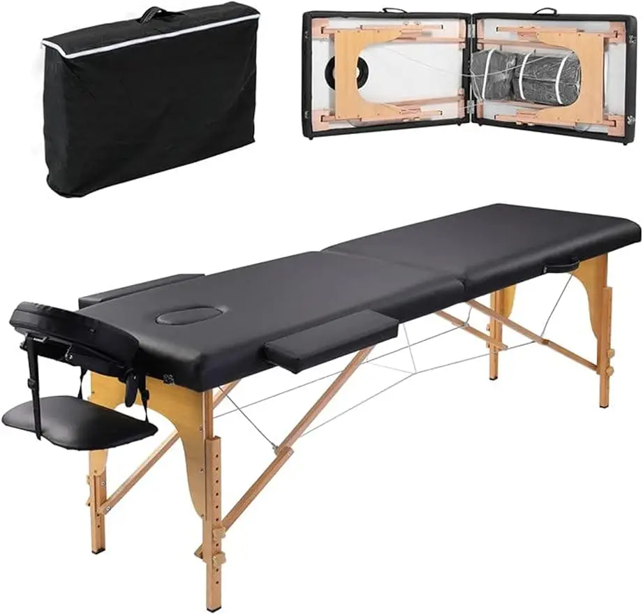 

Bonrcea Upgrade Reinforced Professional Massage Table Bed Portable 500 LBS Load Capacity Lightweight Adjustable Height Spa Salon