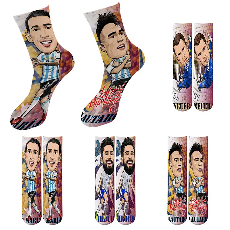 

Новинка, 3D печать, супер футбол, баскетбол, конфетбольные профессиональные футбольные фото носки, европейские клубы, звезды, постеры, носки, ...