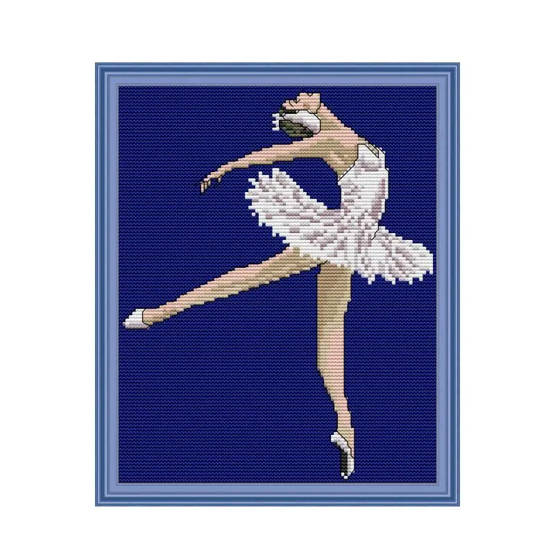 

Joy Sunday Ballet Girl Stamped Cross Stitch Kits Patterns 11CT 14CT Printing Counted Fabric DMC Threads Embroidery Needlework