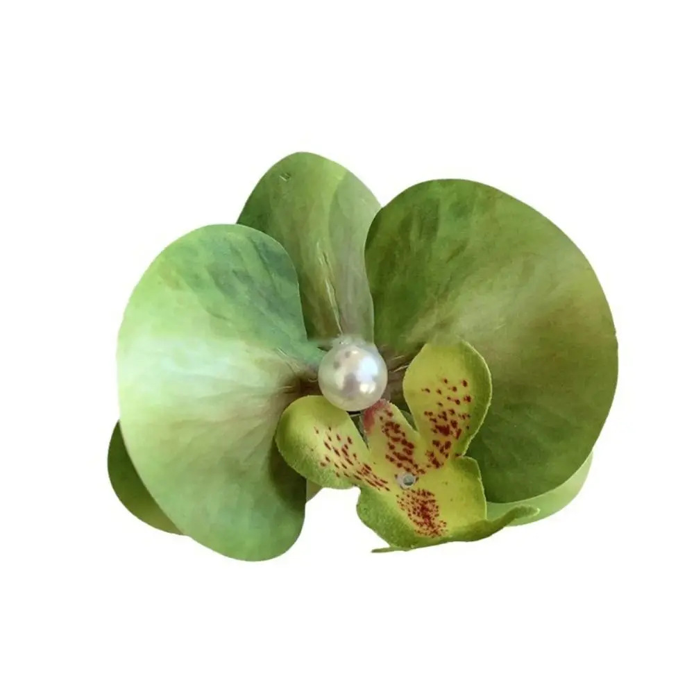 Розовая заколка для волос с цветком орхидеи украшение головной убор орхидеей