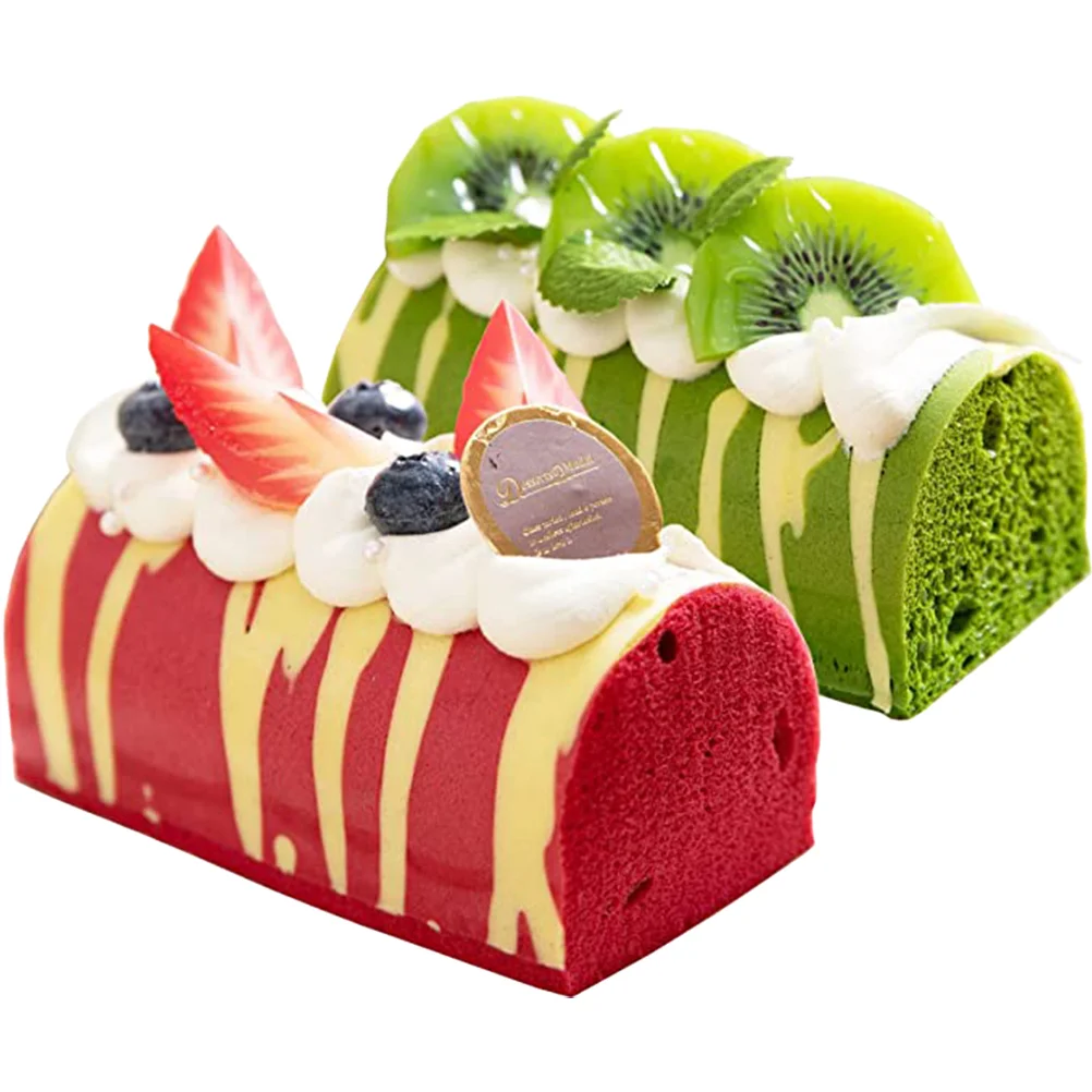 

2pcs Simulation PU Bread Cake Models Cake Models Home Photo Props