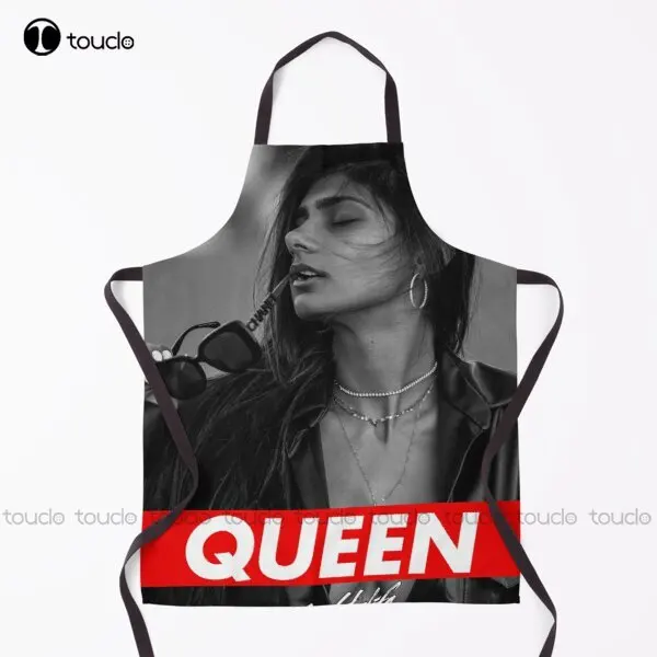 

Mia Khalif | Queen Apron Chefs Apron For Women Men Unisex Adult Garden Kitchen Household Cleaning Custom Apron New Custom Apron