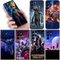 guardians of the galaxy phone case for samsung galaxy s22 s21 ultra s20 fe s8 s9 s10e s10 plus lite s7 edge 5g black soft cover