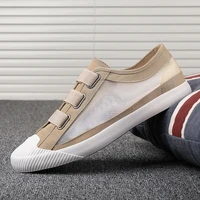 men canvas breathable sneakers mesh vulcanized shoes 2022 designer high quality loafers shoes soft sole comfortable casual flats