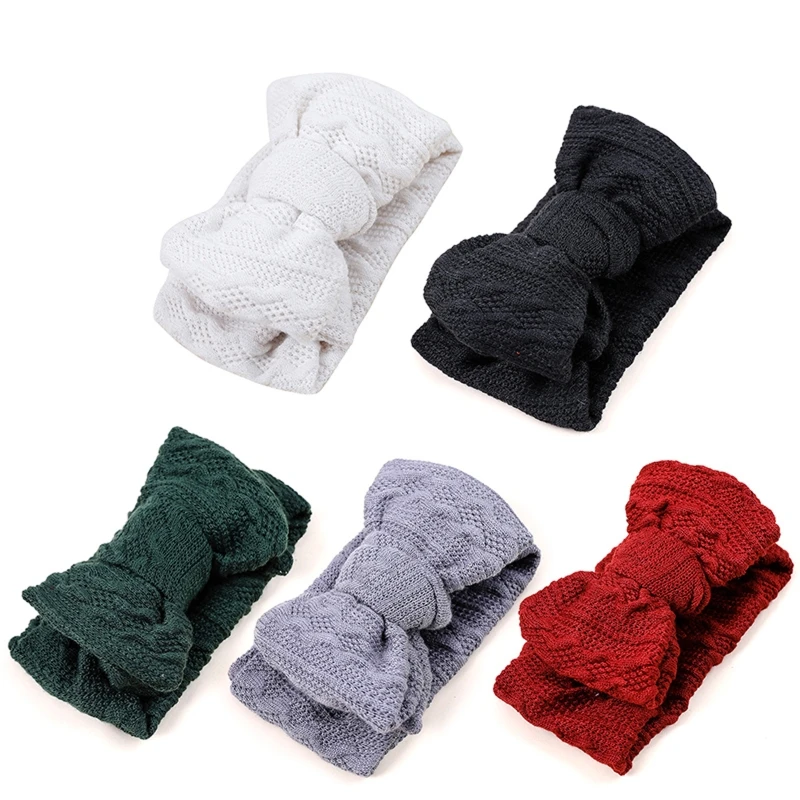 

Bowknot Hair Bow Elastic Stretchy Wide Headbands Hairband Hairbows Headwraps