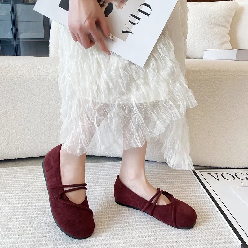 Женские красные милые сказочные туфли Мэри Джейн 2024 новые удобные из