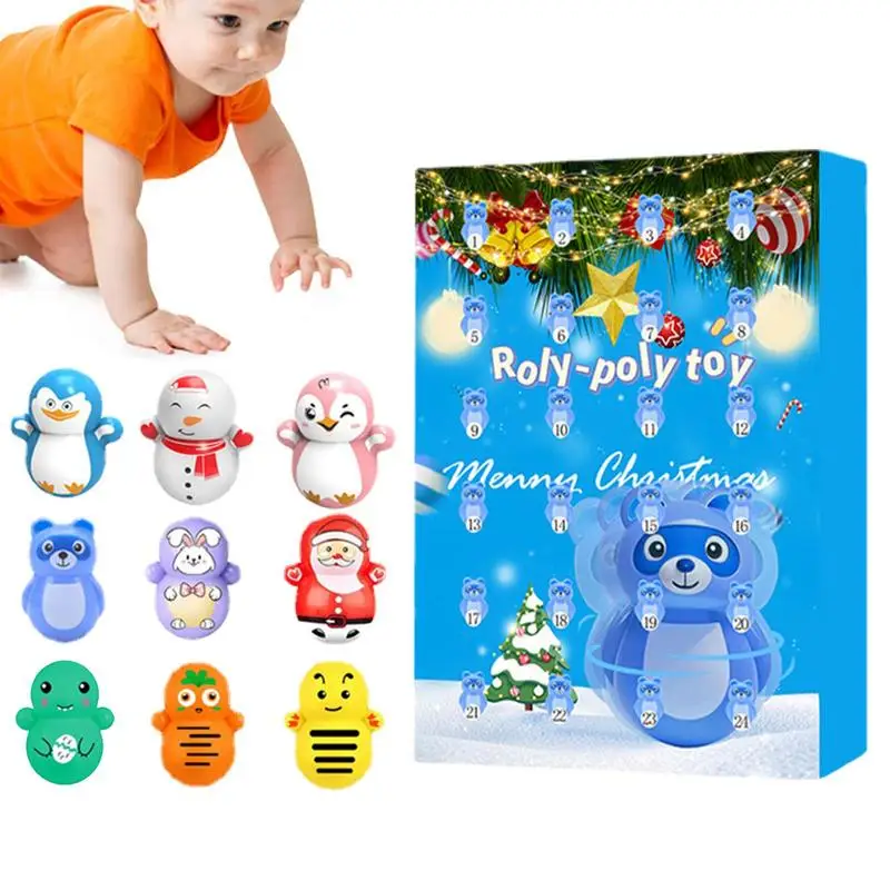

Christmas Countdown Calendar 24Pcs Christmas Countdown Prizes Stocking Stuffers Advent Calendar Penguin Series Treats Goodie Bag