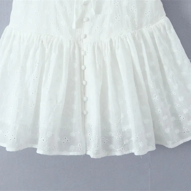 Белое летнее кружевное платье Эстелла momoluna