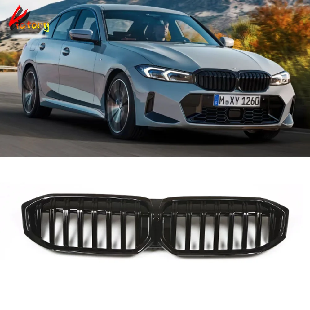 

Сменная решетка радиатора для BMW 3 серии G20 LCI 320i 325i 330i 2023 + ABS, глянцевый черный