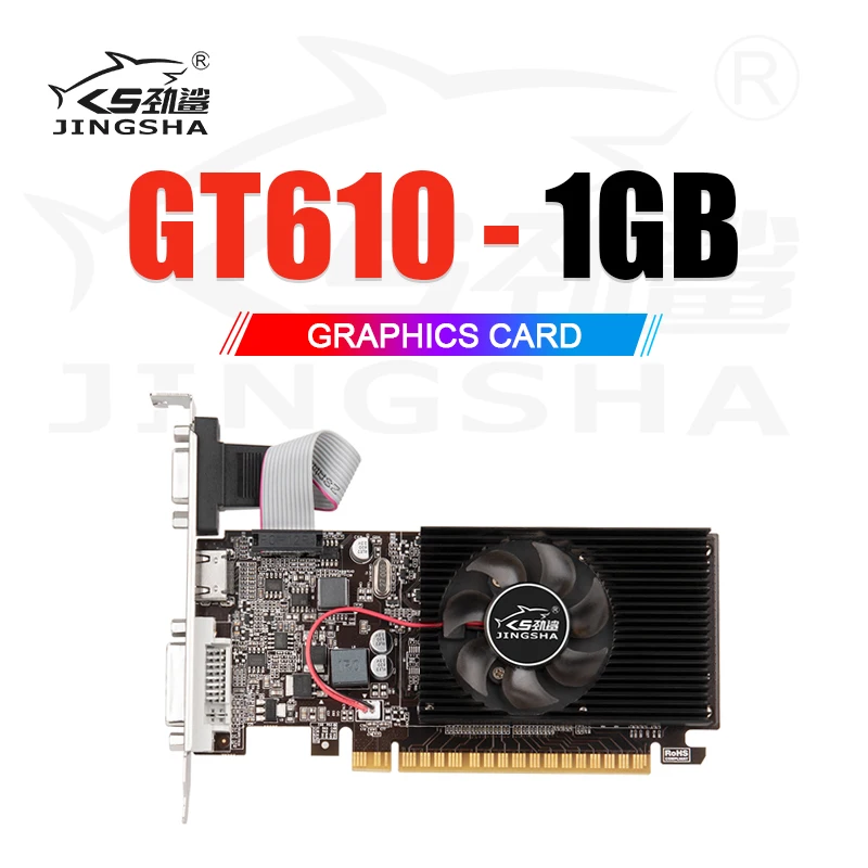 Видеокарта GT610 64-битная GDDR3 1 ГБ VGA DVI-I HDMI-совместимая видеокарта - Цена: 2588.84