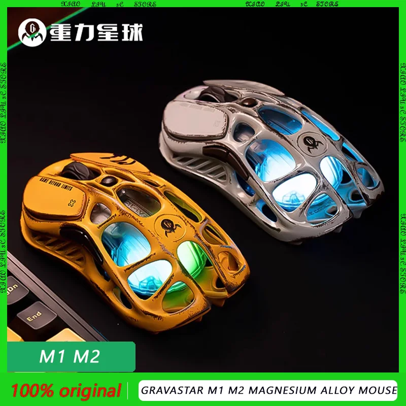 Gravastar M1 M2 Magnesium Alloy Mouse Paw3395 Tri Mode Bluetooth Wireless Gaming E-Sports Office Pc Gamer Accessory Gifts