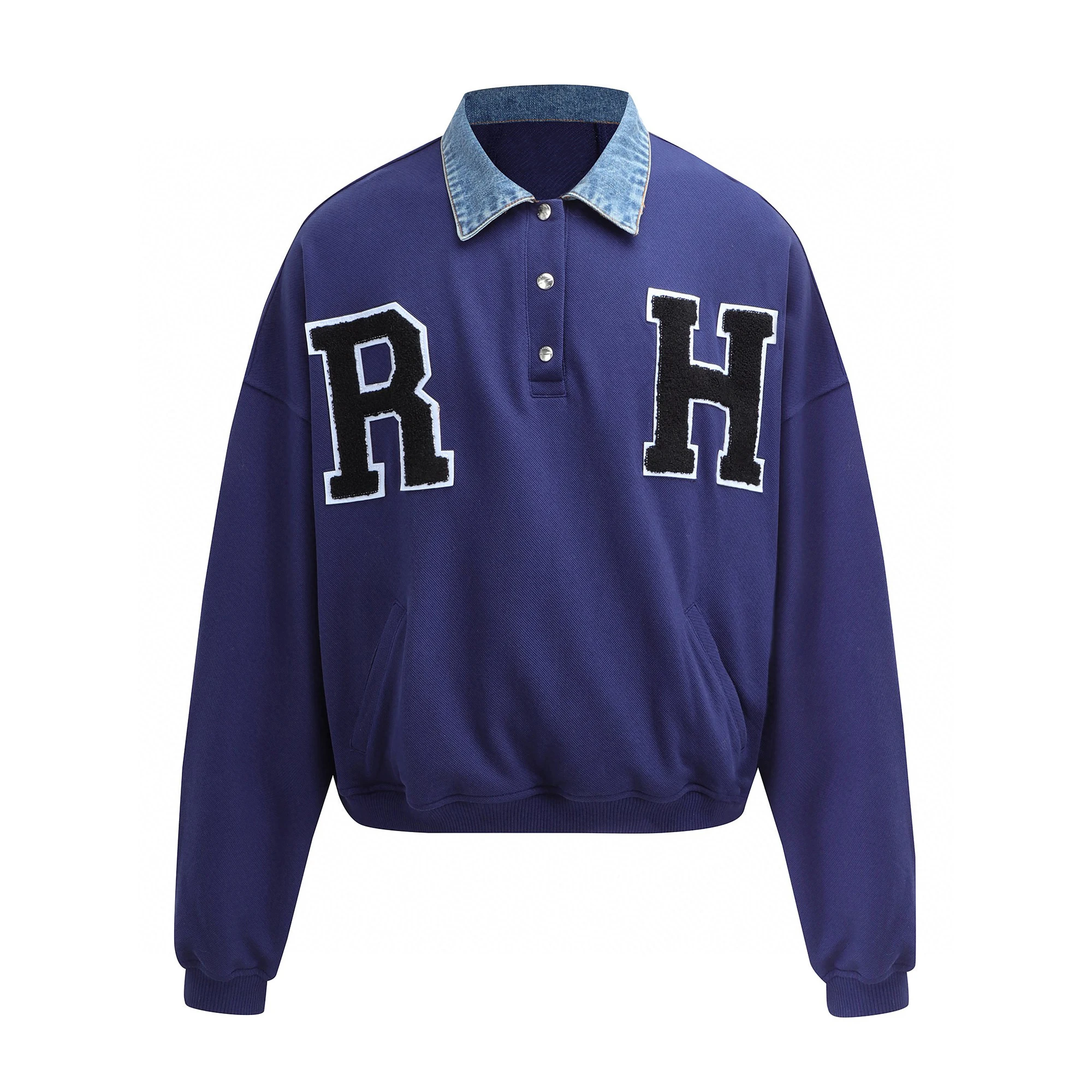 

Джинсовый свитшот с воротником # nigo5698